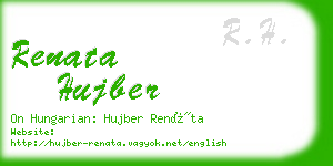 renata hujber business card